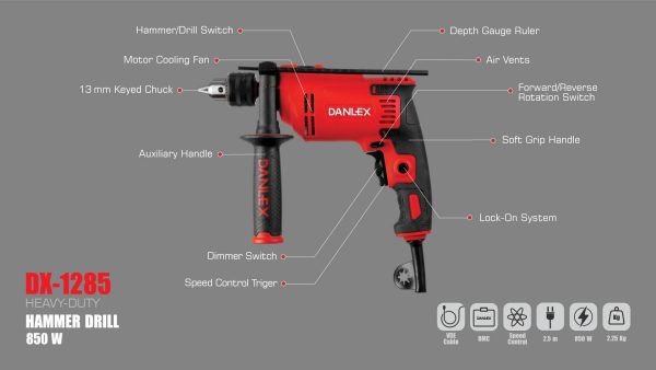 دریل چکشی دنلکس مدل DX-1285